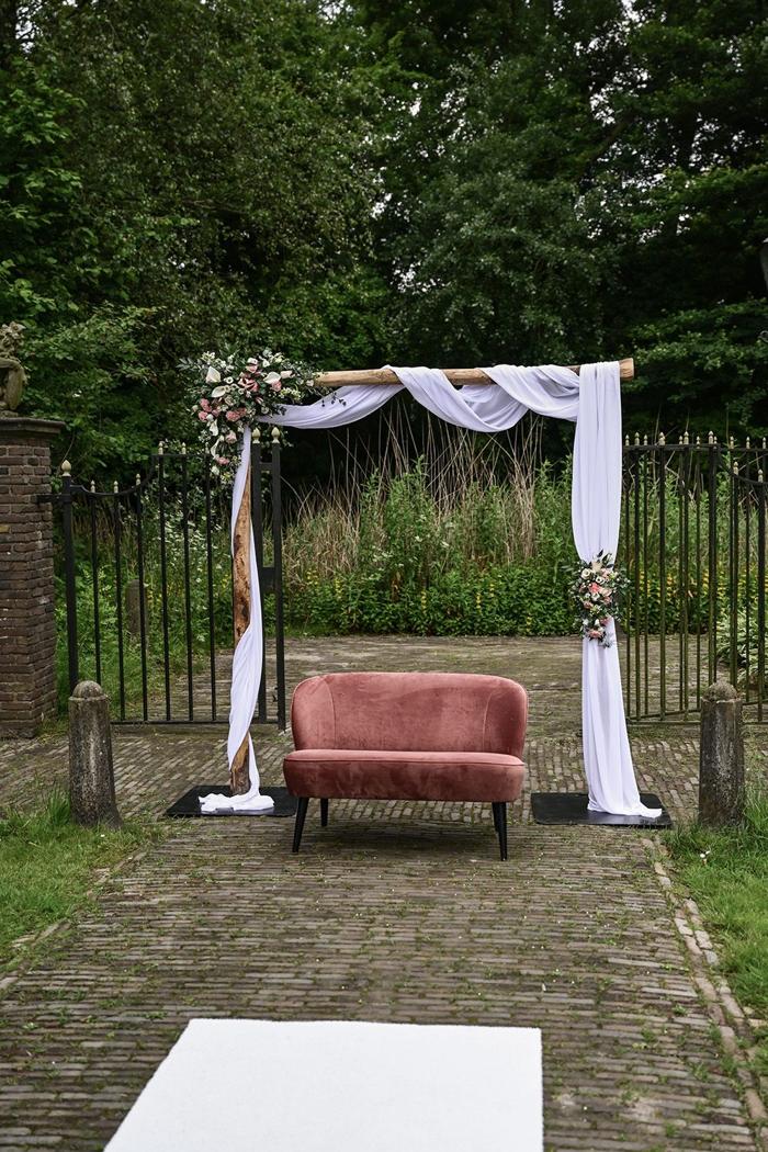 Bruiloft Jeremy en Laura: bruiloftstyling en bloemen door Je Grote Dag bij Landhuis de Oliphant, Rotterdam – foto 7