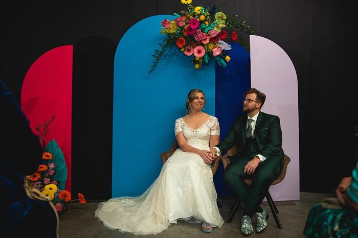 Bruiloft Kevin en Sabine: bruiloftstyling en bloemen door Je Grote Dag bij JACK – Rotterdam – foto 2