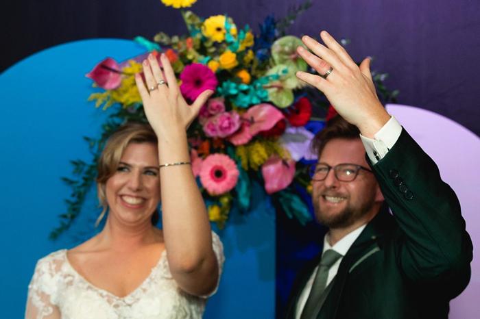 Bruiloft Kevin en Sabine: bruiloftstyling en bloemen door Je Grote Dag bij JACK – Rotterdam – foto 21