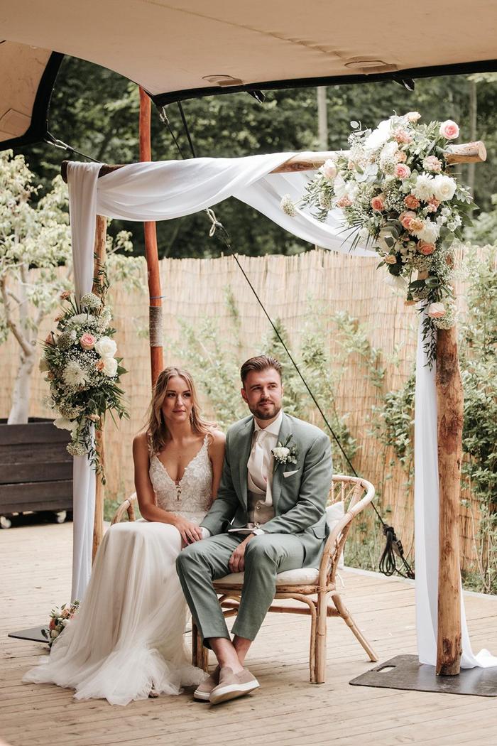Bruiloft Ruud & Elles: bruiloftstyling en bloemen door Je Grote Dag bij Villa Ockenburgh – foto 19