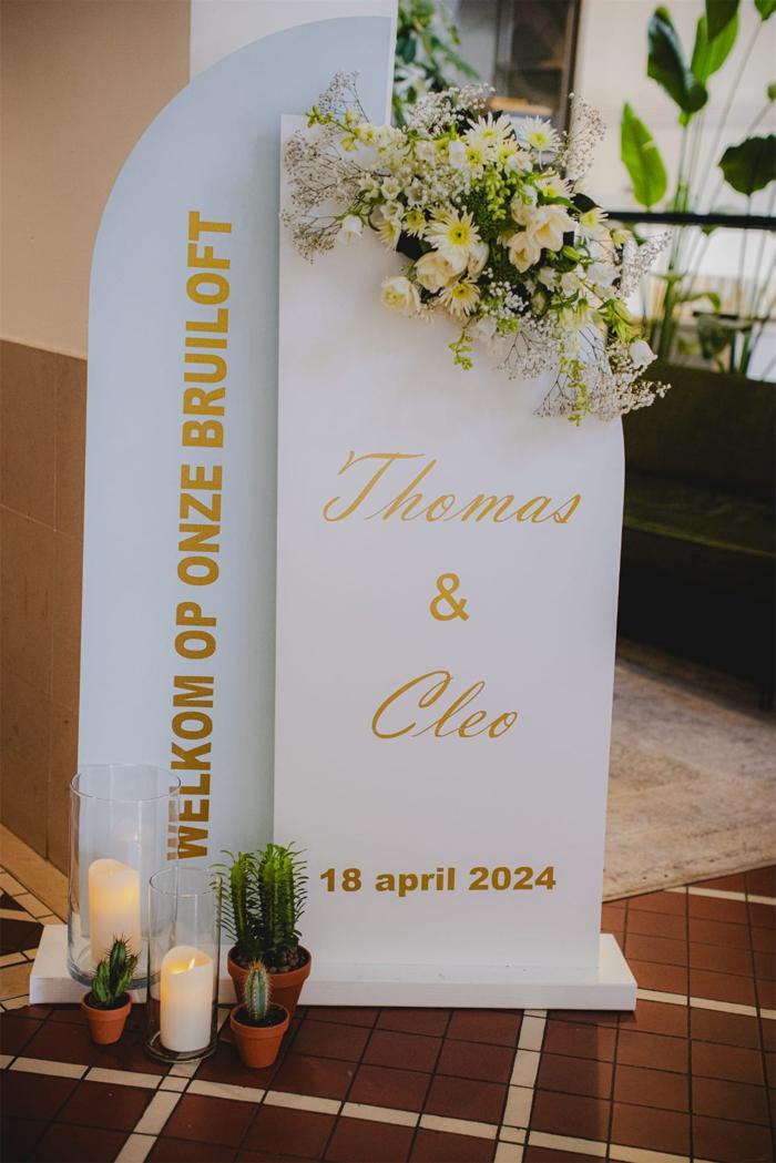 Bruiloft Thomas en Cleo: bruiloftstyling en bloemen door Je Grote Dag bij Machinist – Rotterdam – foto 27