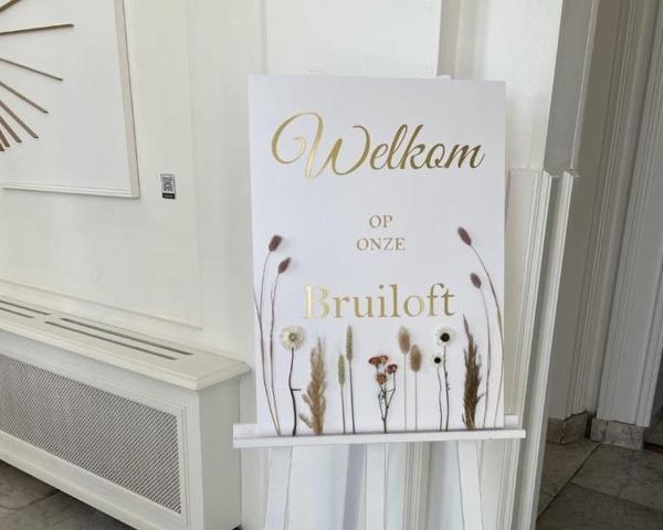 Algemeen welkomstbord (droogbloemen)