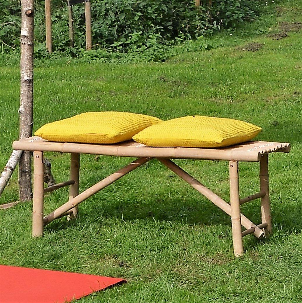 Bamboo bruidsbankje huren bij Je Grote Dag
